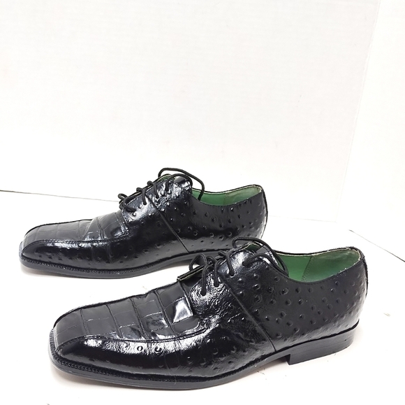 Stacy Adams women\'s shoes Black Leather Crocodile Embossed Oxford  Size:7 M main image 7